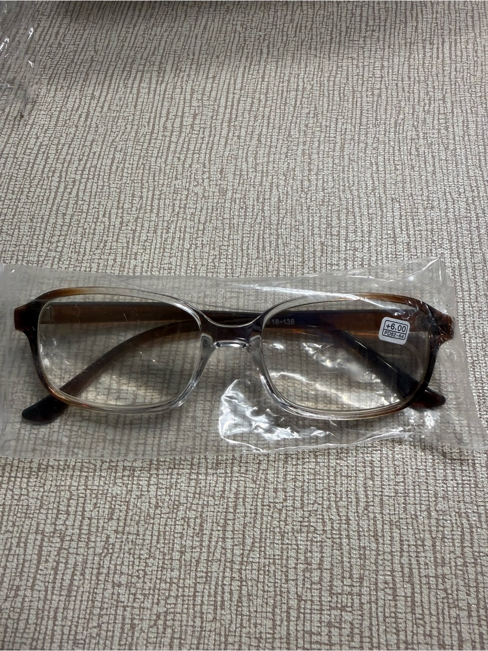 NWT Classic Rectangular Tortoiseshell Reading Glasses - Brown/Clear